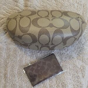 Coach Signature Clamshell Glasses Case